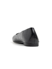 Square-toe ballerina - BLACK