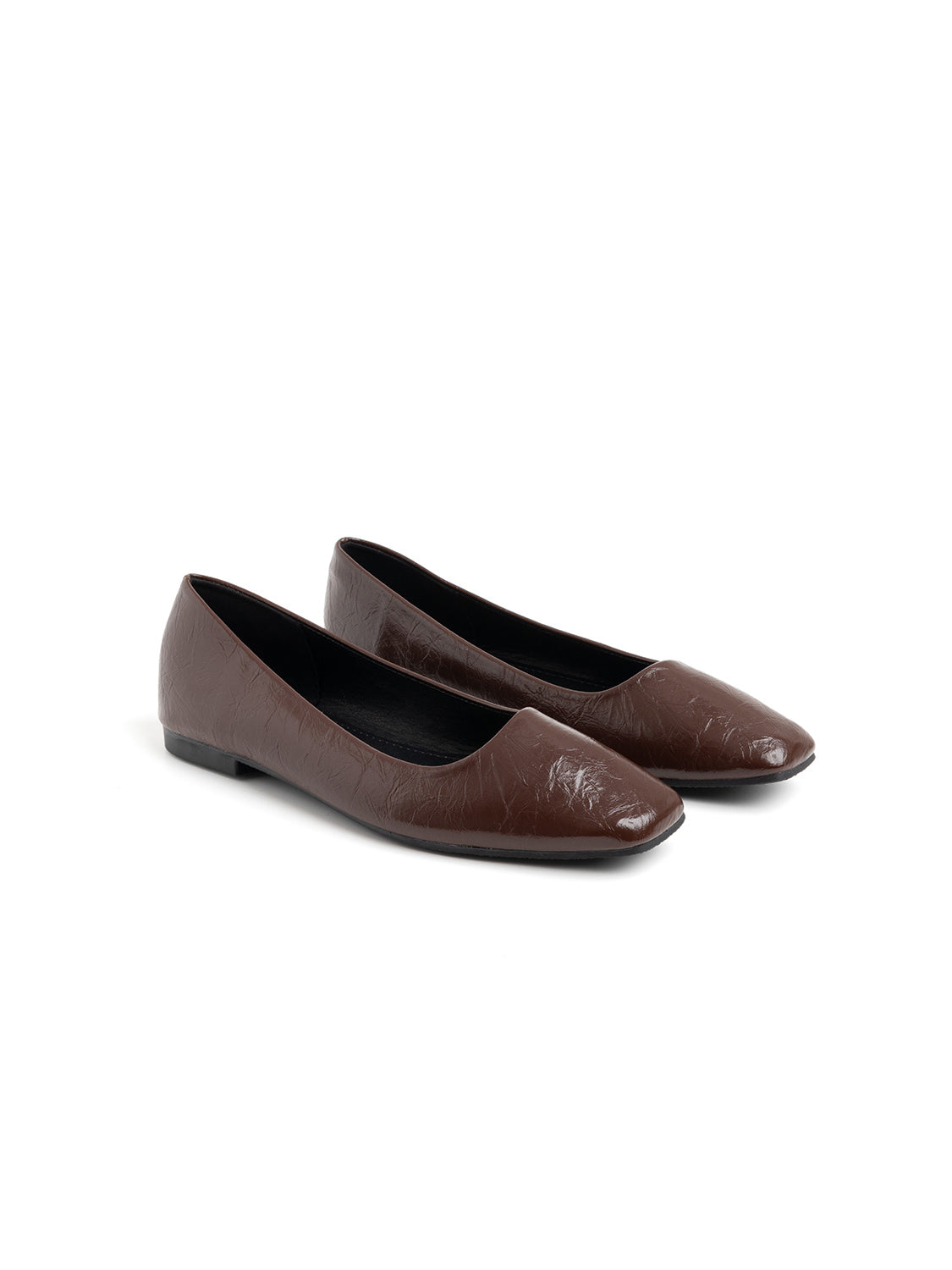 Square-toe ballerina - BROWN
