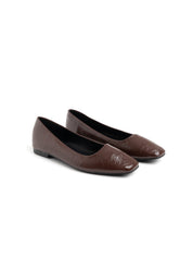 Square-toe ballerina - BROWN