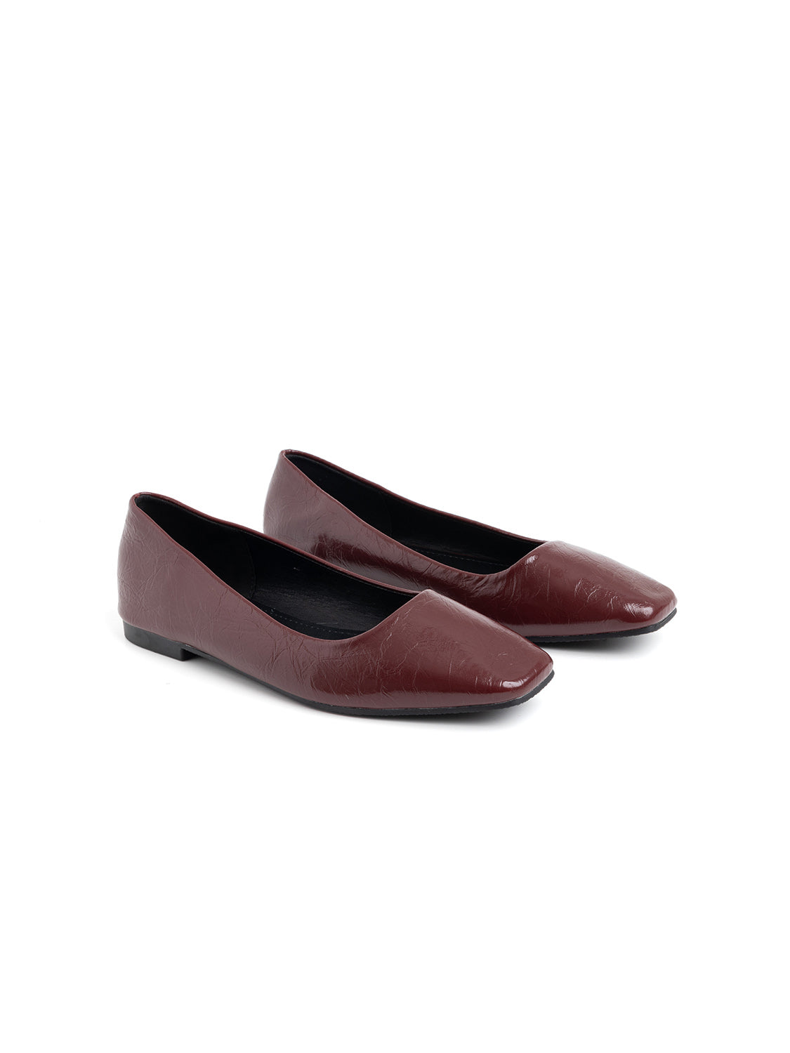 Ballerina with square toe - WINE