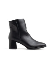 Square-toe ankle boot - BLACK
