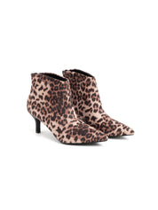 Pointed toe ankle boot with stiletto heel - LEOPARD