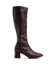 Boot with soft shaft and square heel - BROWN
