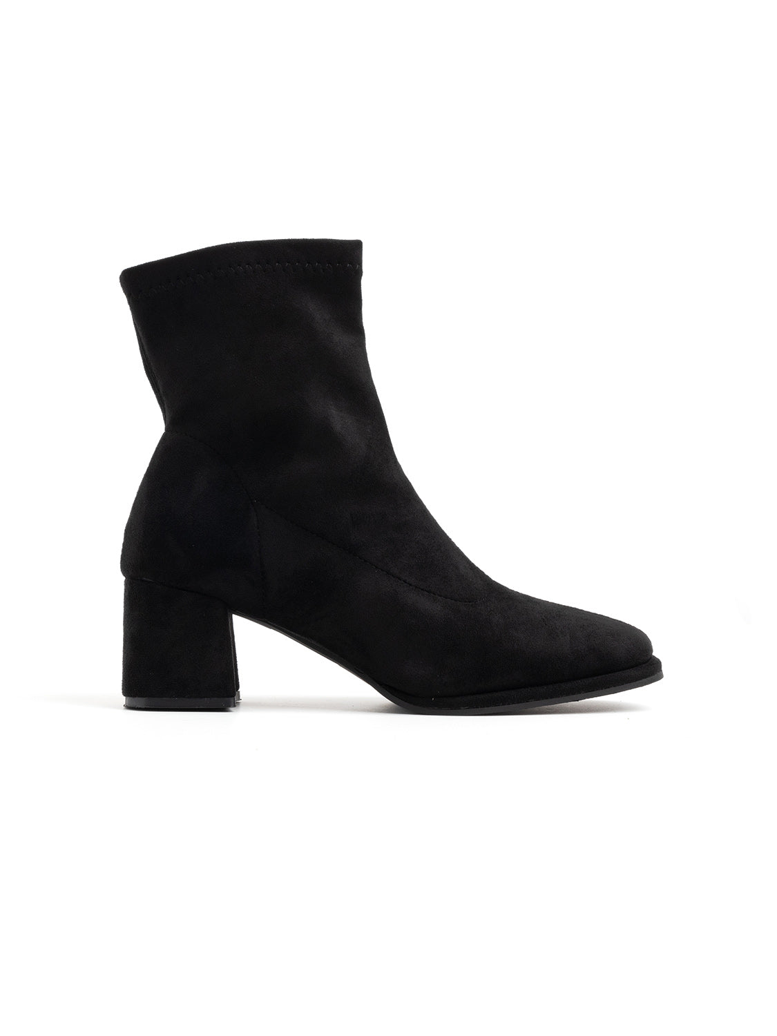 Ankle boot with soft shaft and square heel - SUEDE