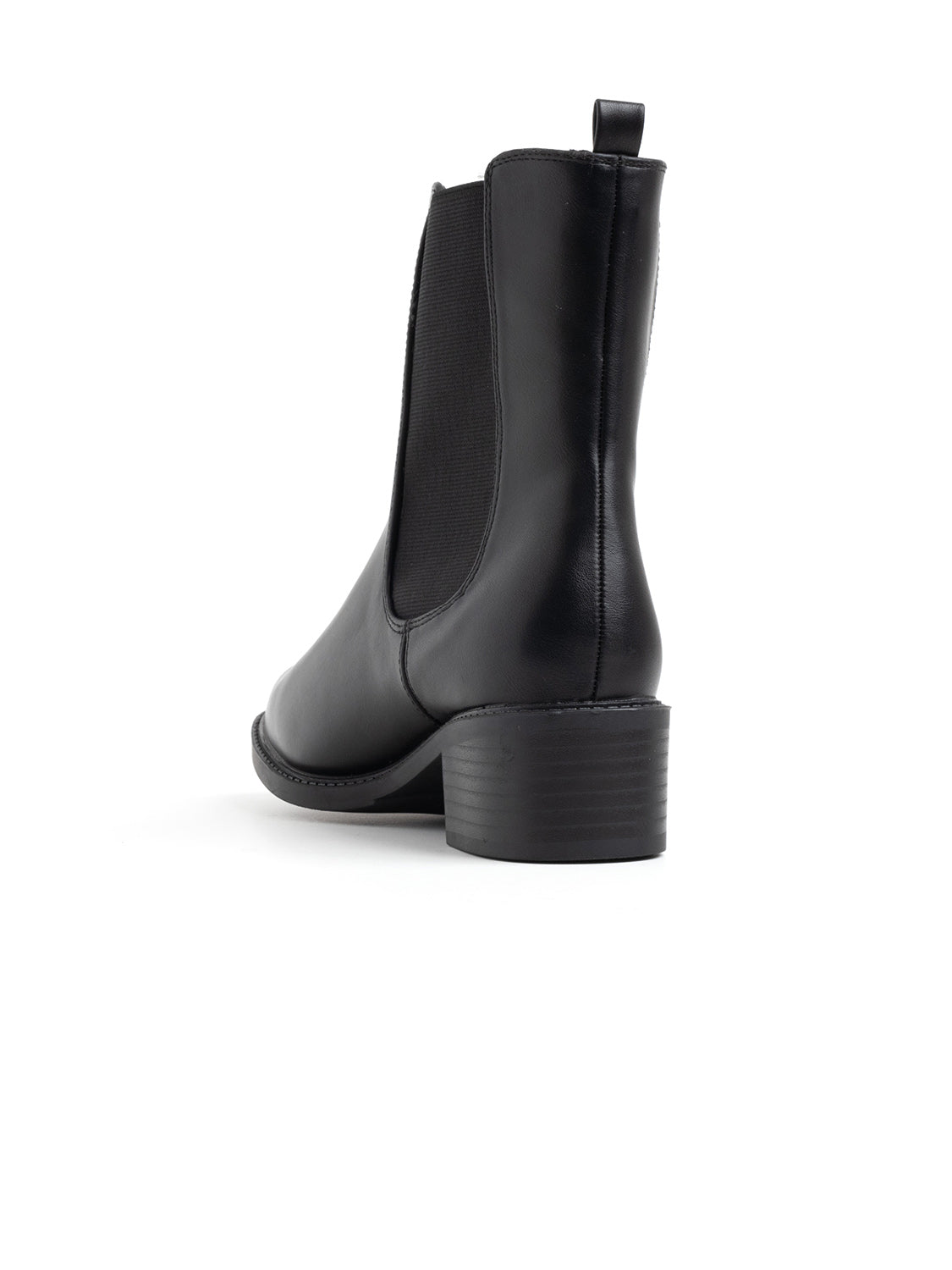 Classic ankle boot with elastic fit - BLACK