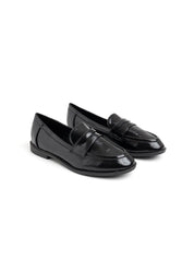 Classic Patent Leather Moccasin - BLACK