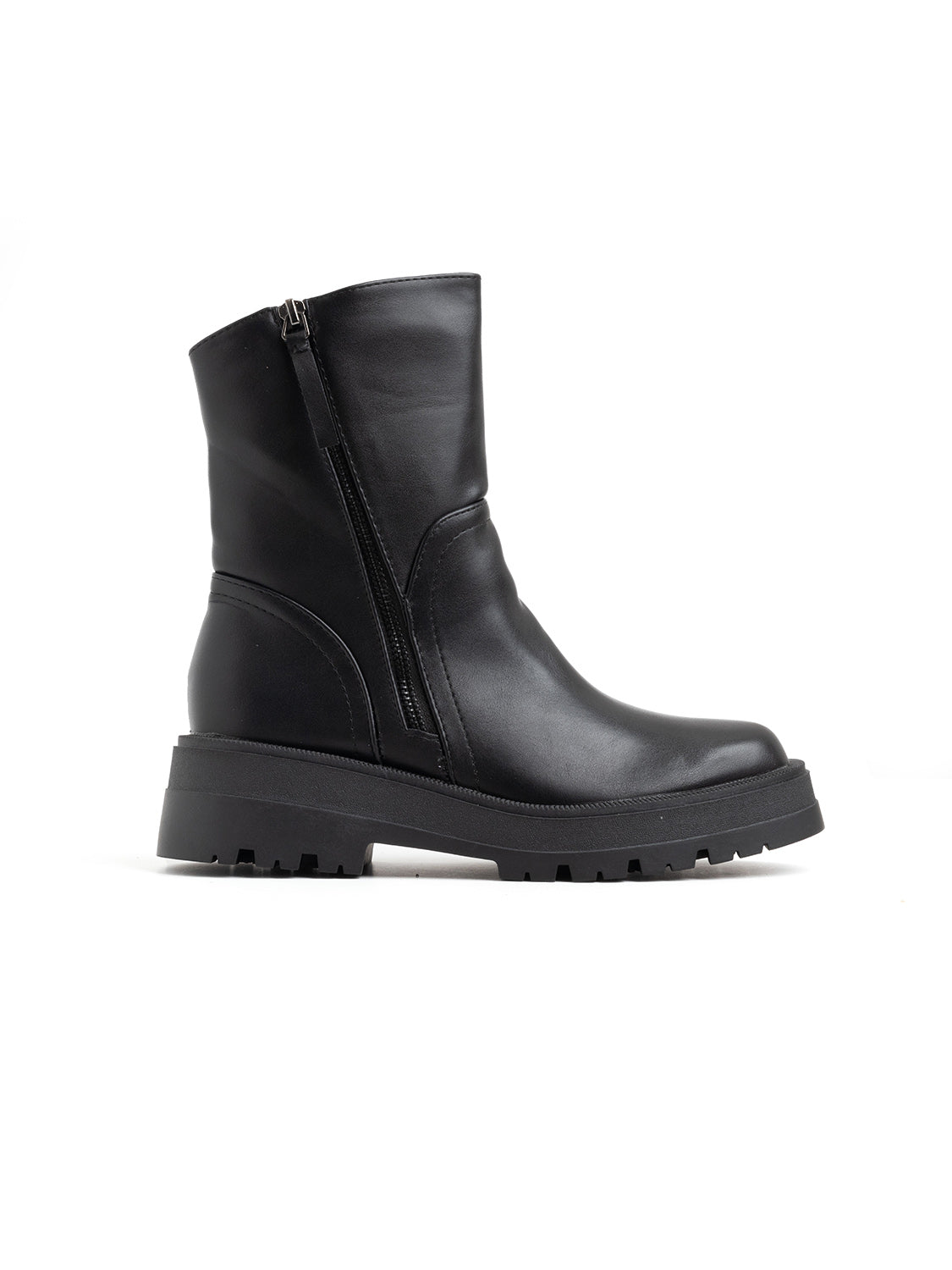 Biker con lampo laterali - NERO