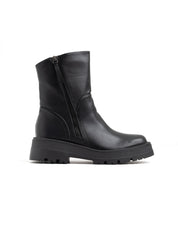 Biker con lampo laterali - NERO