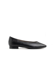 Simple ballerina with 2cm heel - BLACK