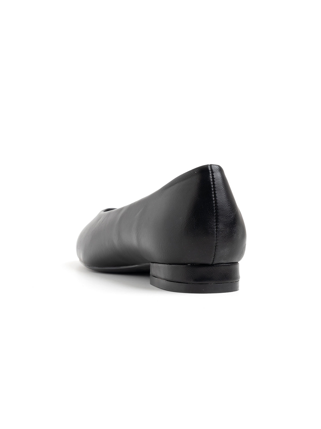 Simple ballerina with 2cm heel - BLACK