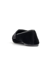 Velvet Loafer with Penny Band - BLACK