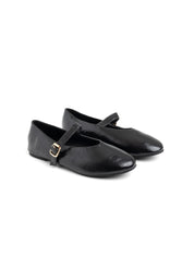 Classical ballerina with strap - BLACK