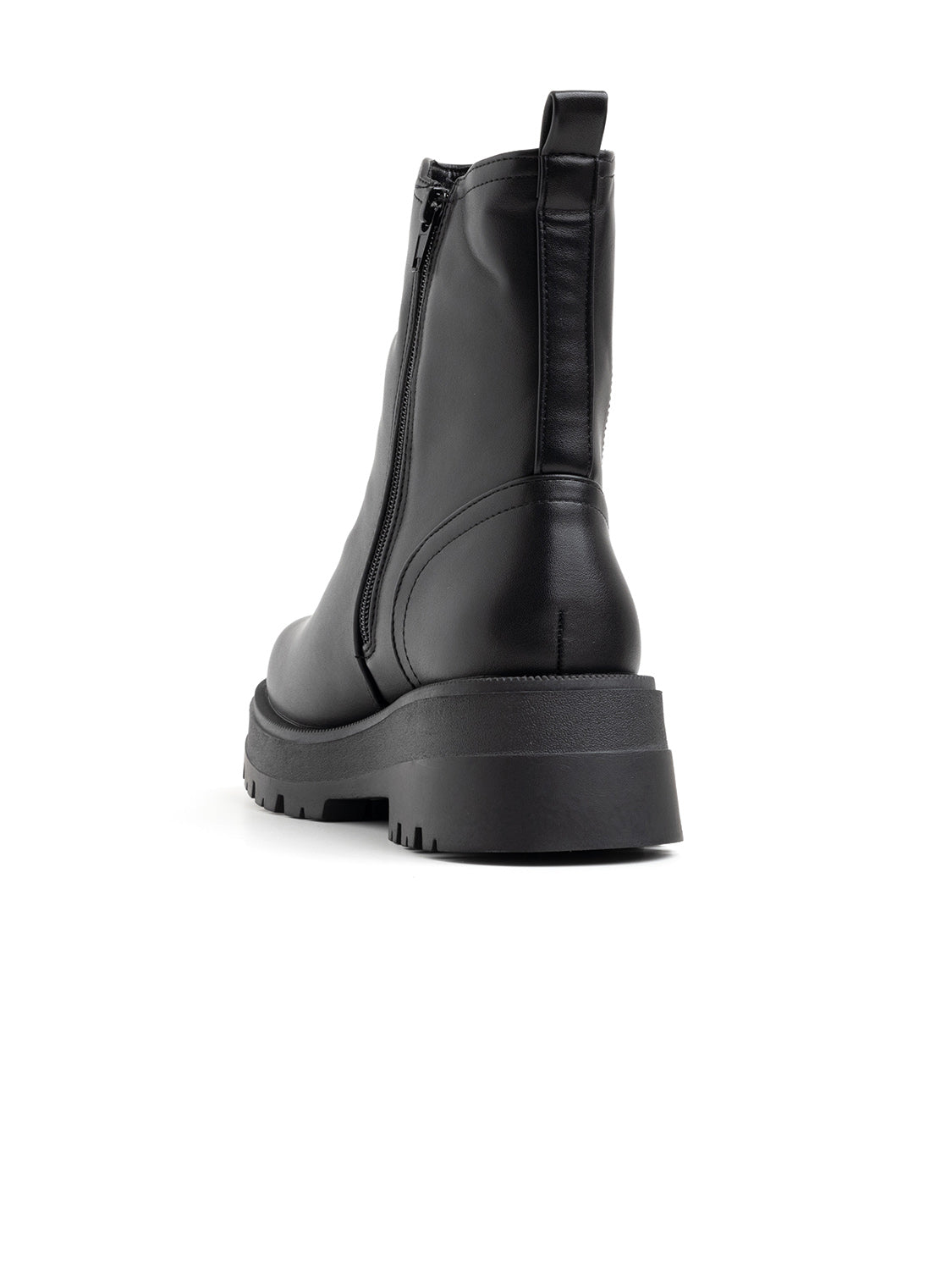 Biker con elastico e fondo carro-armato - NERO