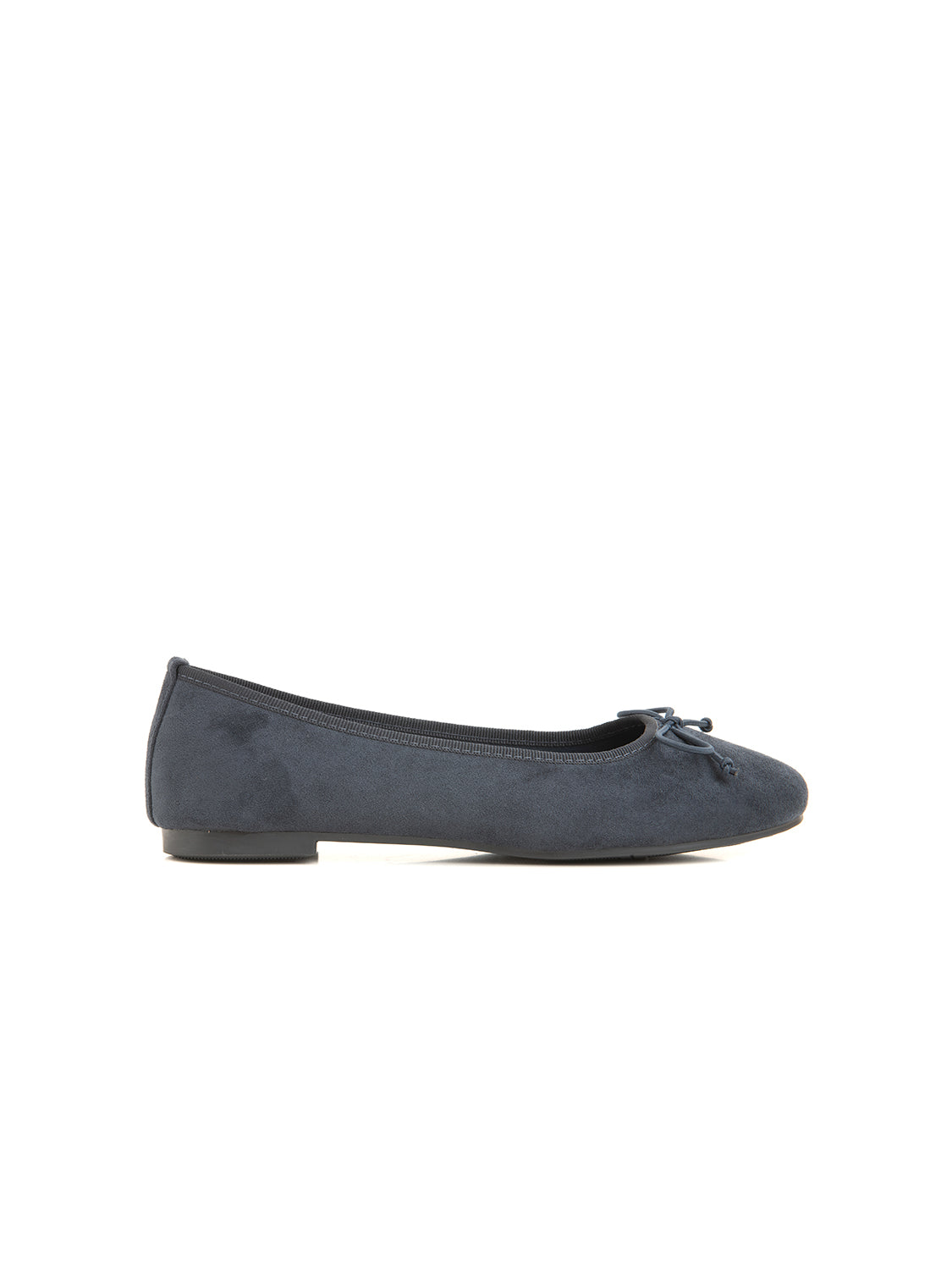 Ballerina scamosciata con fiocco - BLUE