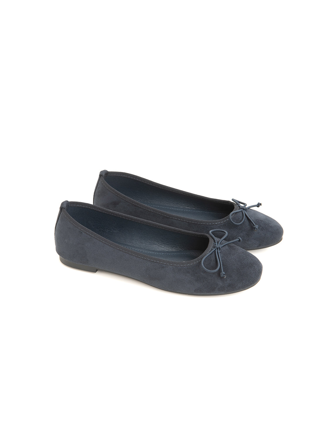 Ballerina scamosciata con fiocco - BLUE