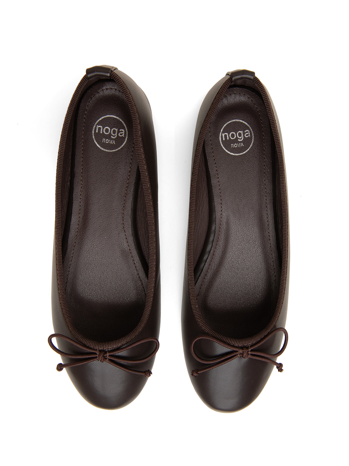 Ballerina classica con fiocco - MARRONE