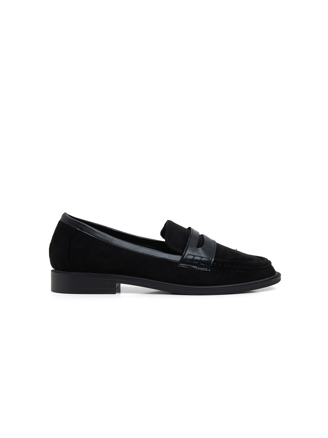 Mocassino in simil camoscio - NERO