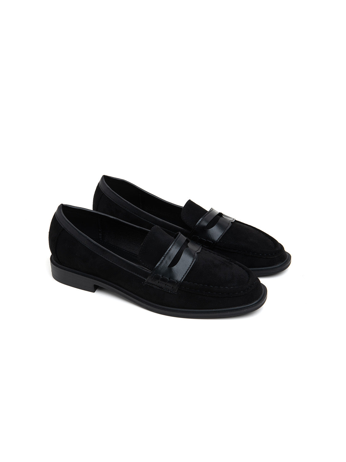 Mocassino in simil camoscio - NERO