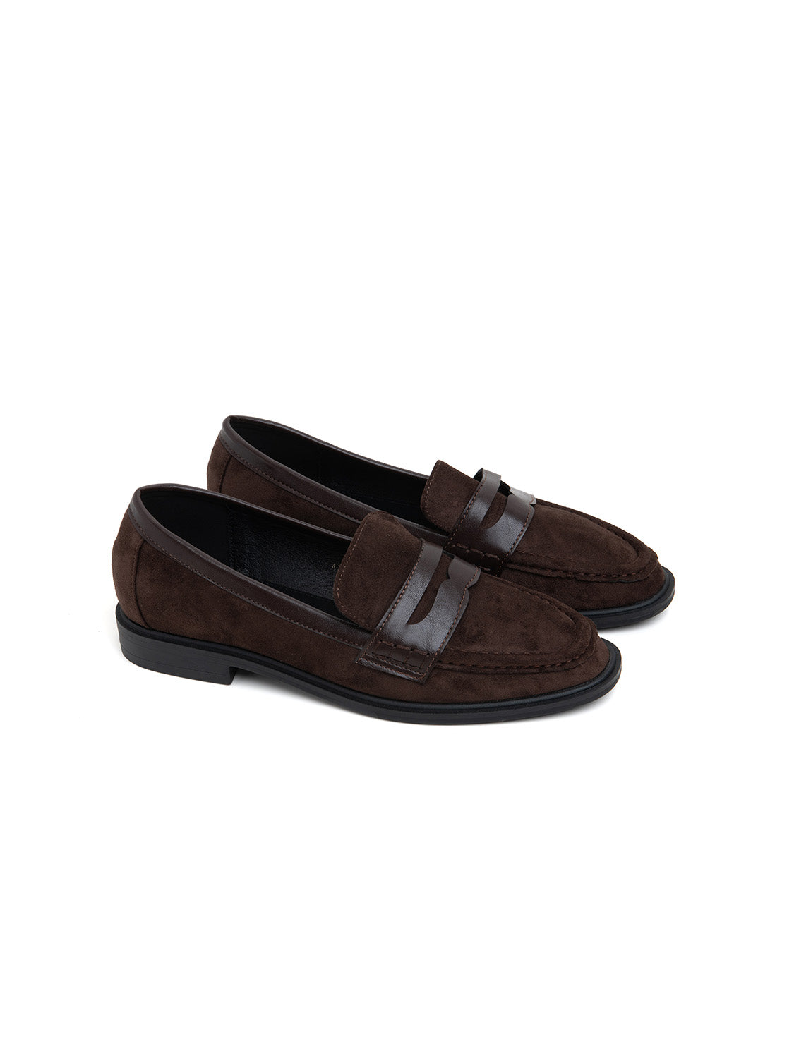 Mocassino in simil camoscio - MARRONE