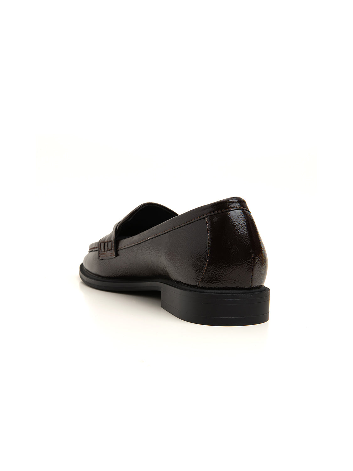 Mocassino martellato con fascia penny - MARRONE