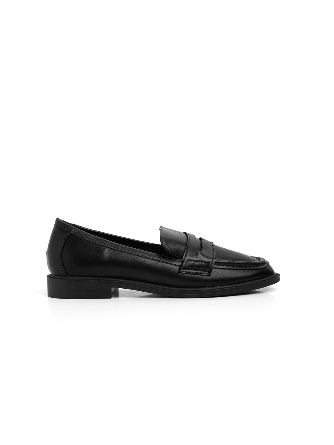 Mocassino classico con fascia penny - NERO