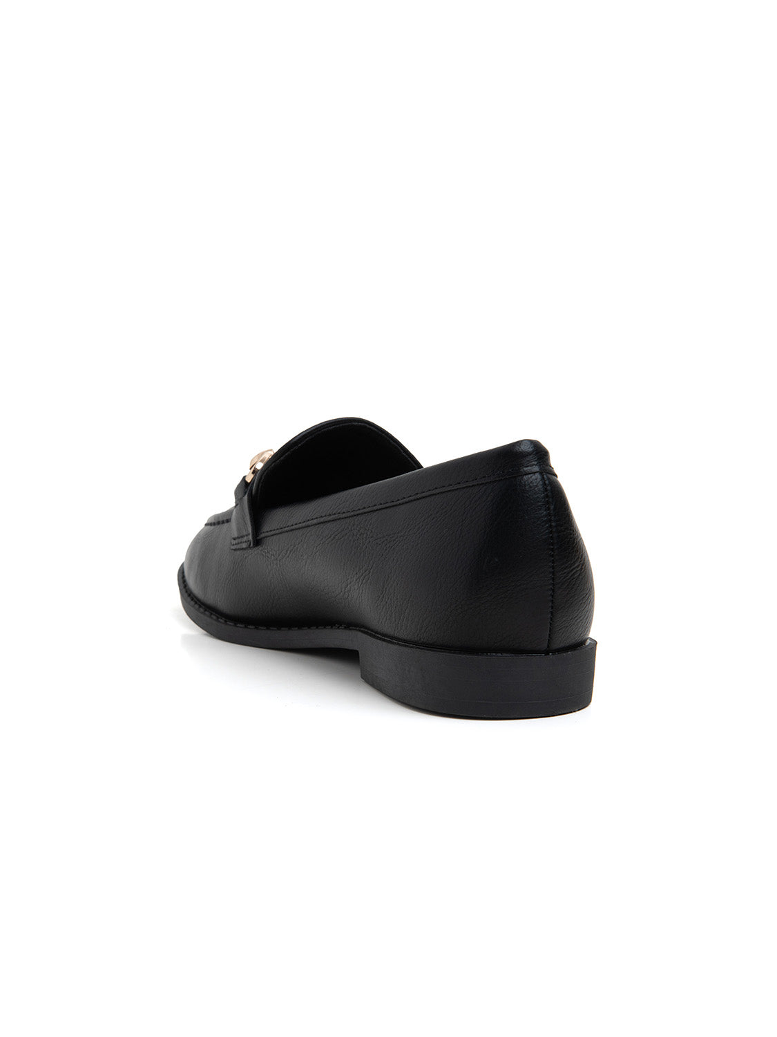 Mocassino con morsetto oro - NERO