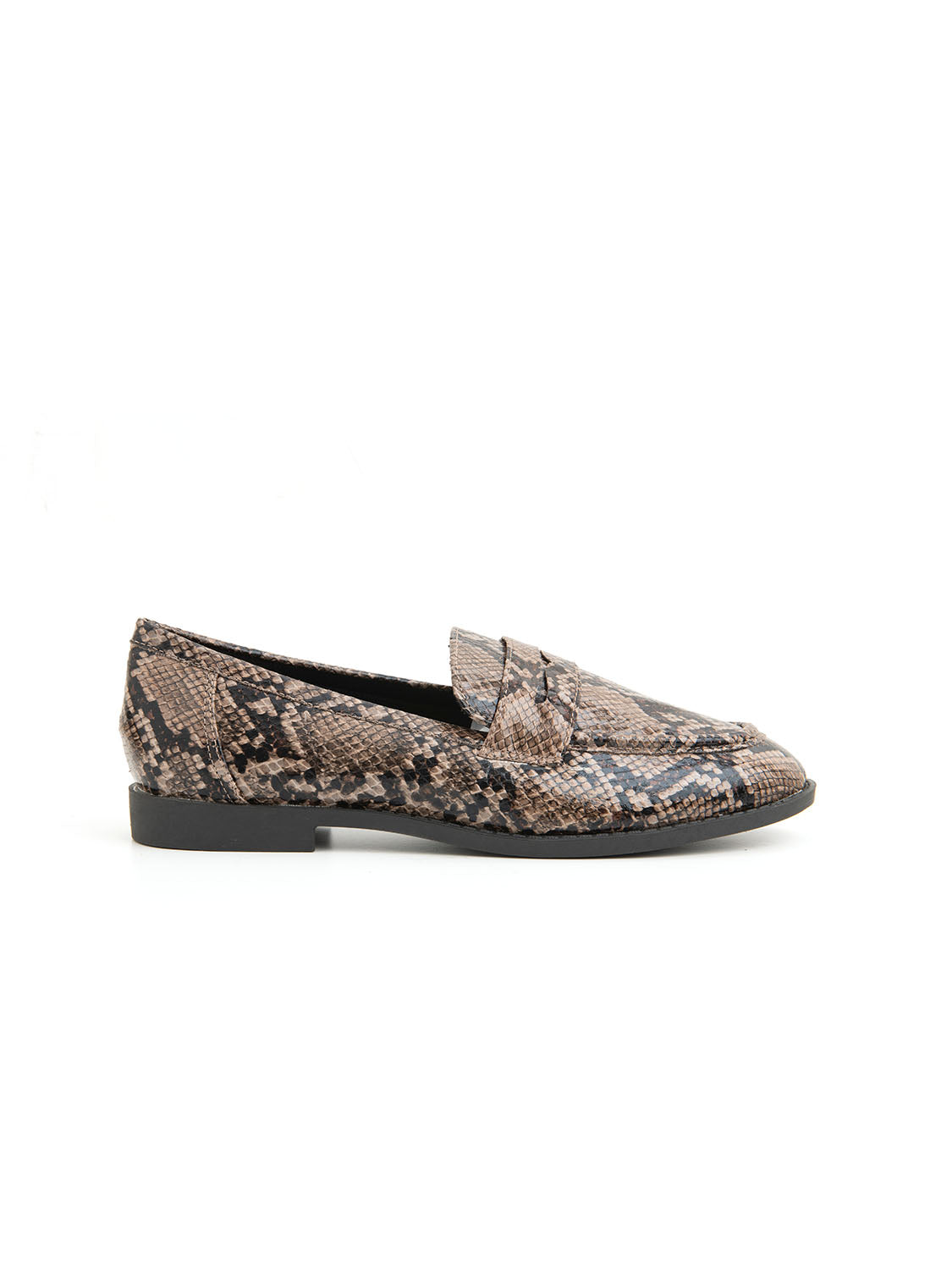 Snake-effect loafers - GREY