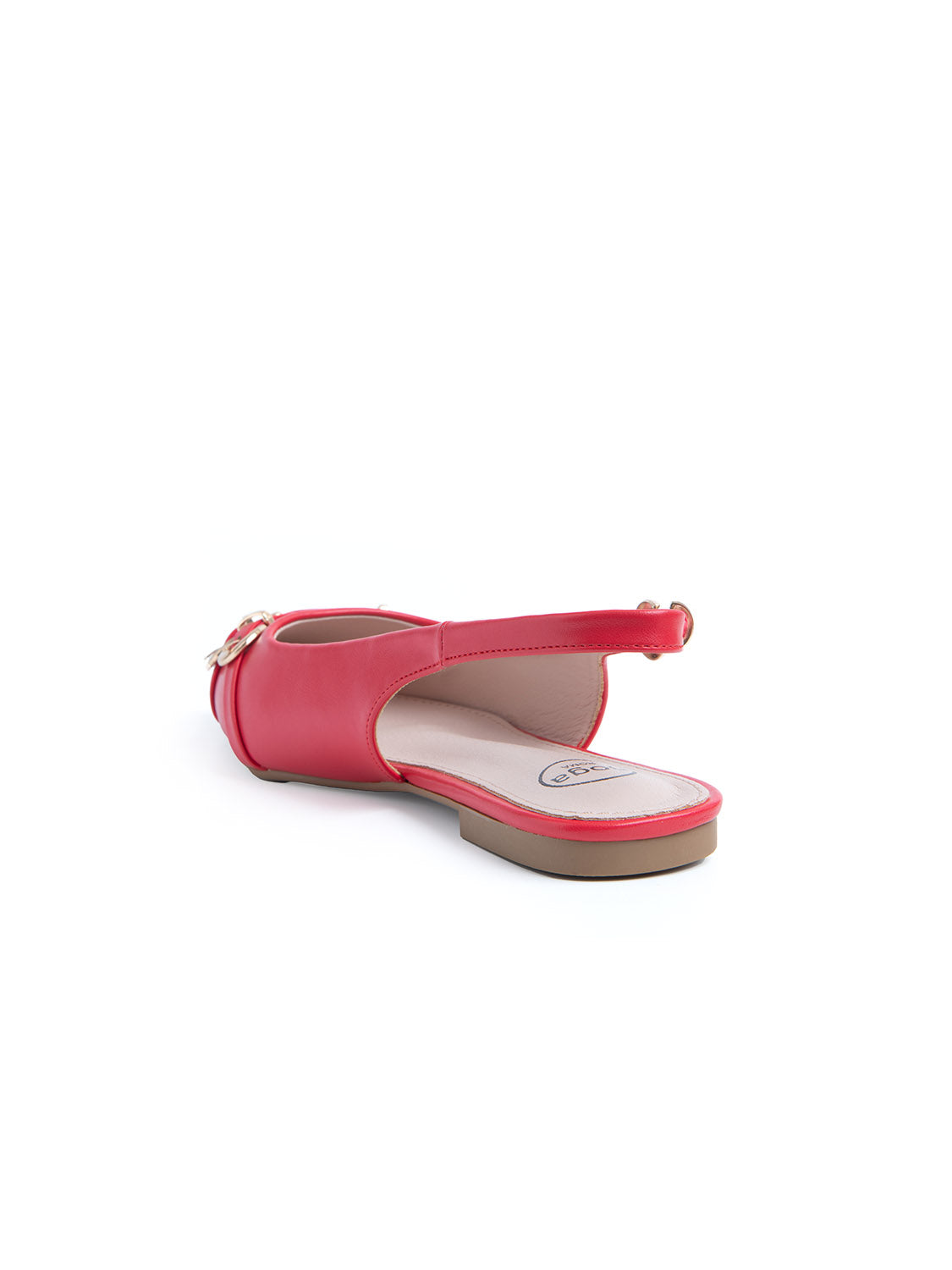 Slingback with strap on the toe - RED