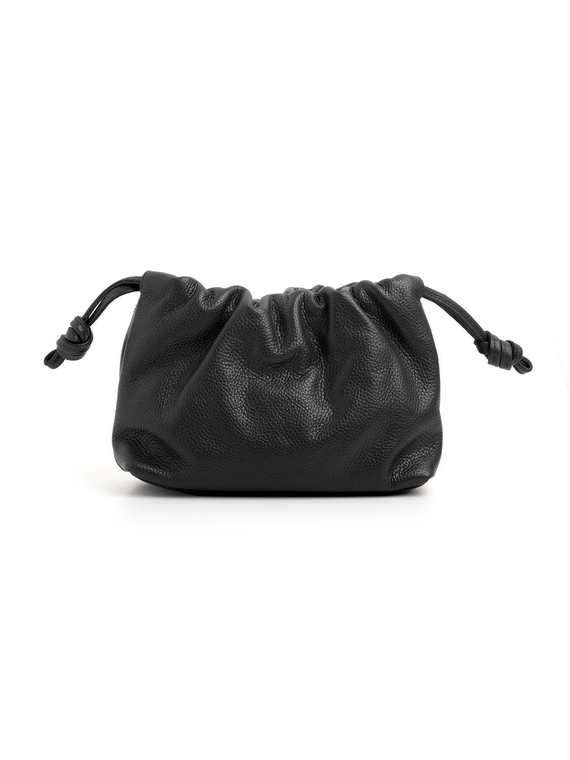 Borsa a Tracolla "Cloud" in Vera Pelle Martellata - NERO