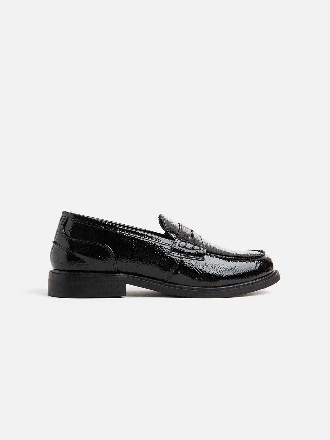 Patent moccasin - BLACK