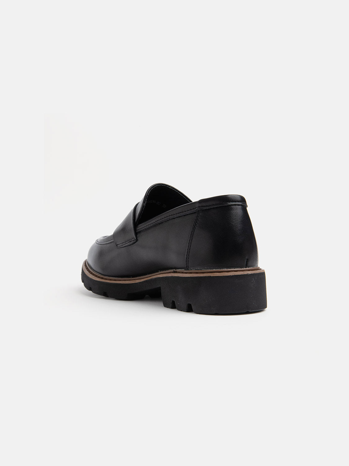 Rubber sole moccasin - BLACK