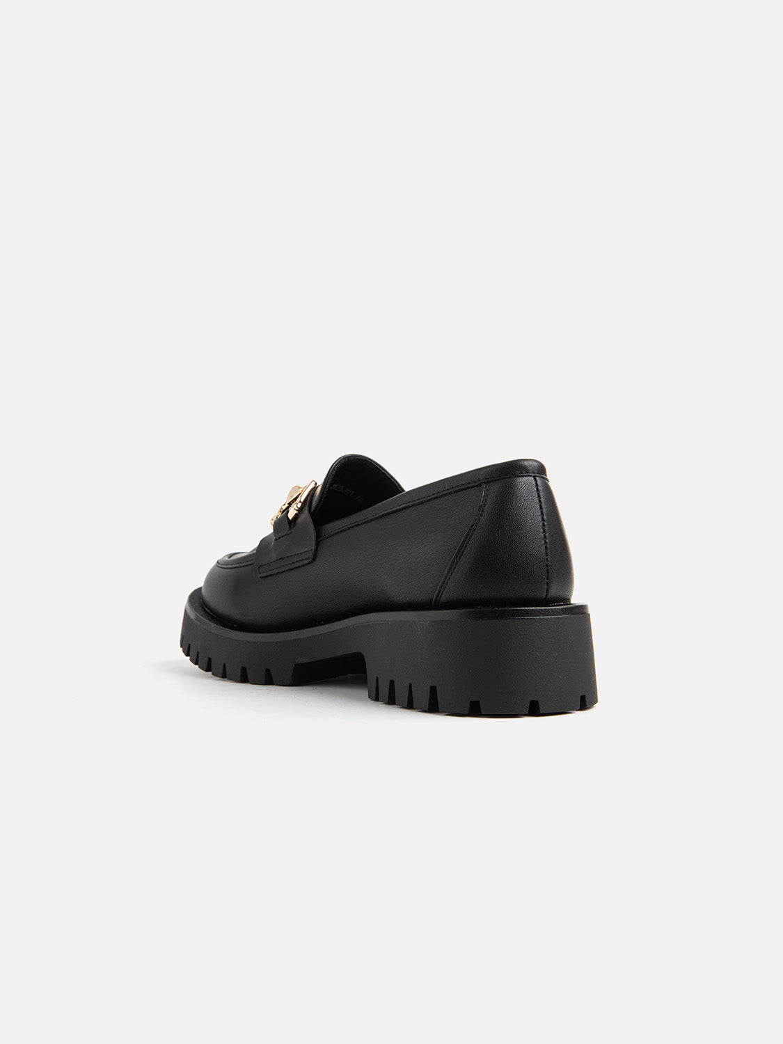 Gold Clamp Moccasin - BLACK