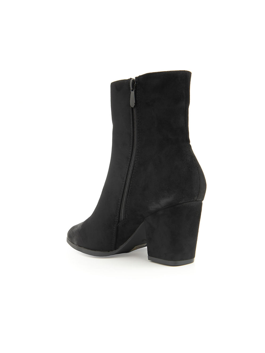 Low-cut suede cowboy boots - BLACK