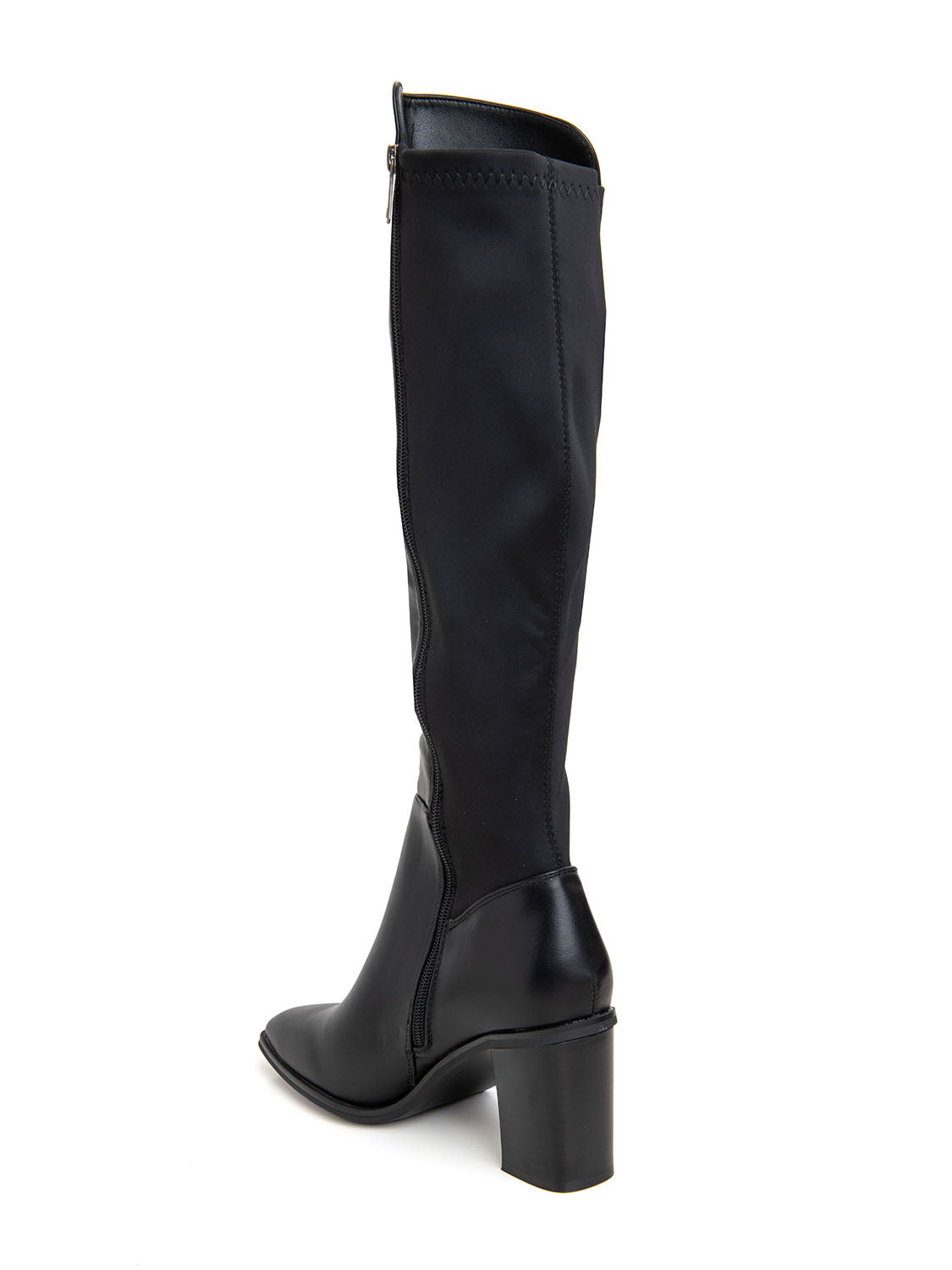 Stivale gambale alto con tacco - NERO