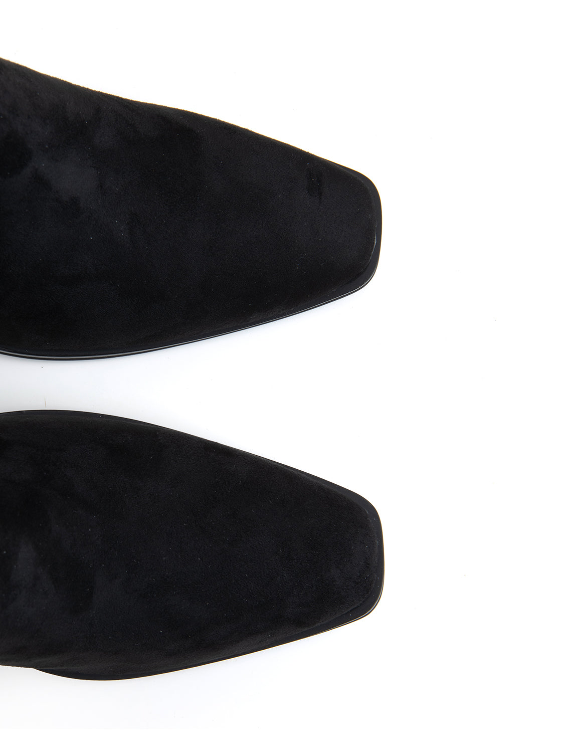 Stivale elegante scamosciato con tacco alto - NERO
