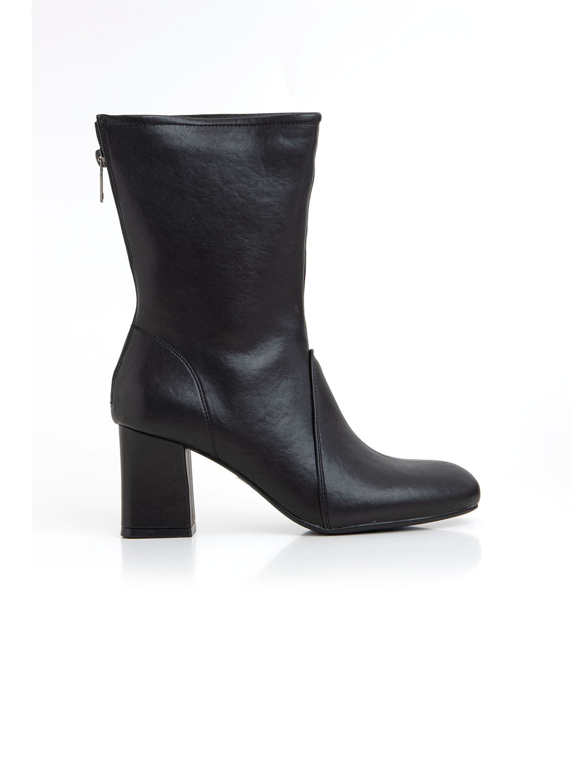 Tronchetto scultoreo con gambale alto - NERO