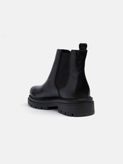 Chelsea boot in real leather - BLACK