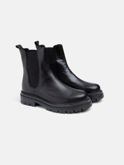 Chelsea boot in genuine leather - BLACK