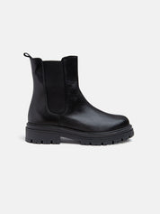 Chelsea boot in genuine leather - BLACK