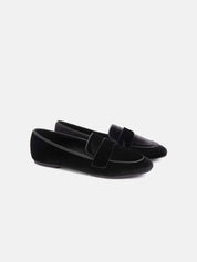 Velvet moccasin - BLACK