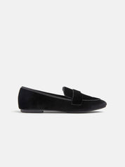 Velvet moccasin - BLACK