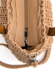 Borsa con manico in legno - KHAKI