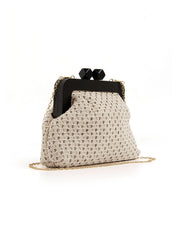 Pochette in tessuto - BEIGE