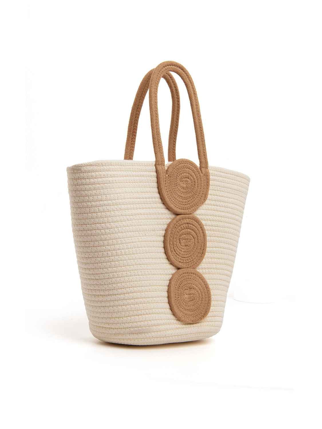 Borsa in corda bicolore - BIANCO/KHAKI