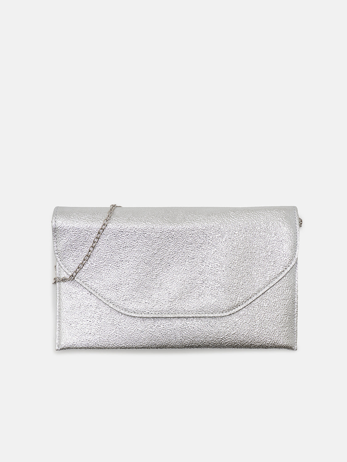 Semi-rigid pouch with shoulder strap - SILVER