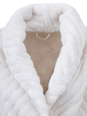 Cappotto lungo in ecopelliccia - BEIGE