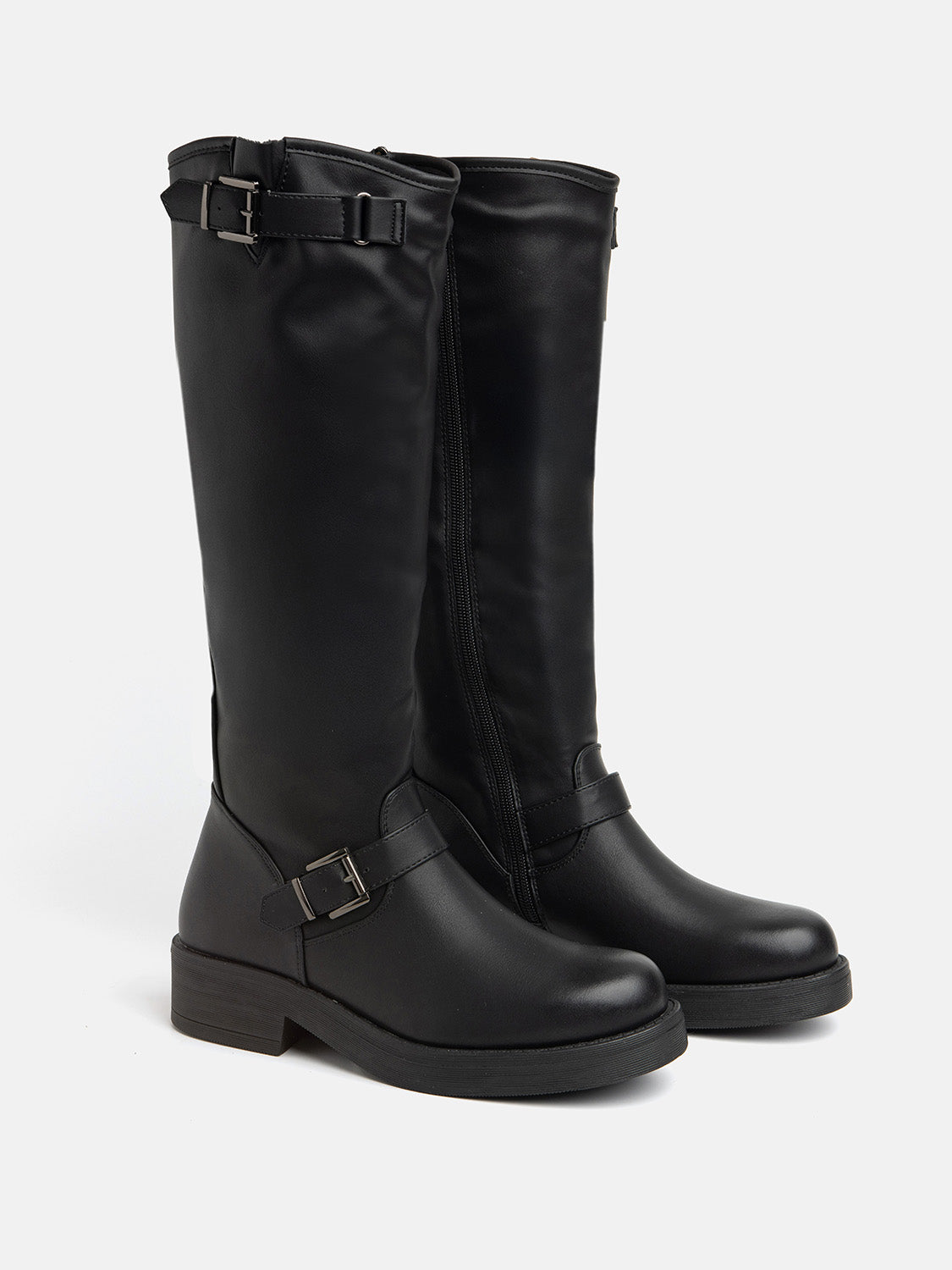 Double Buckle Boot - BLACK