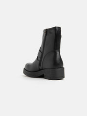 Double Buckle Biker Boot - BLACK