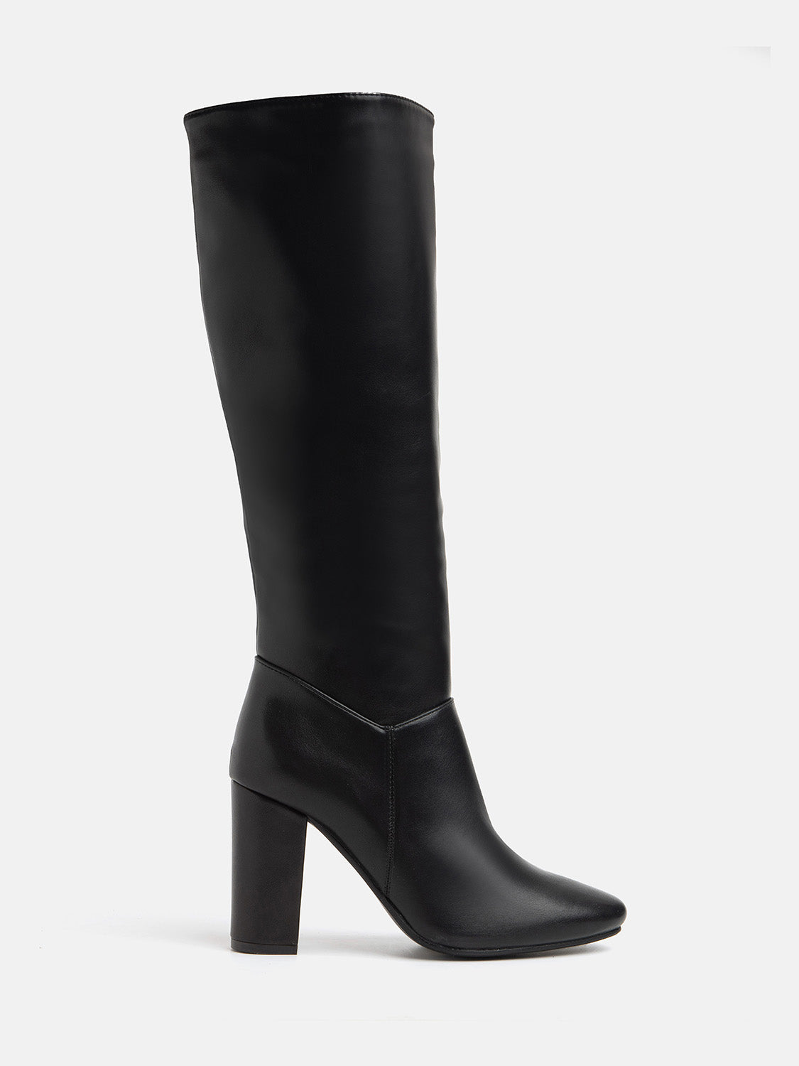 High boot with 12cm heel - BLACK