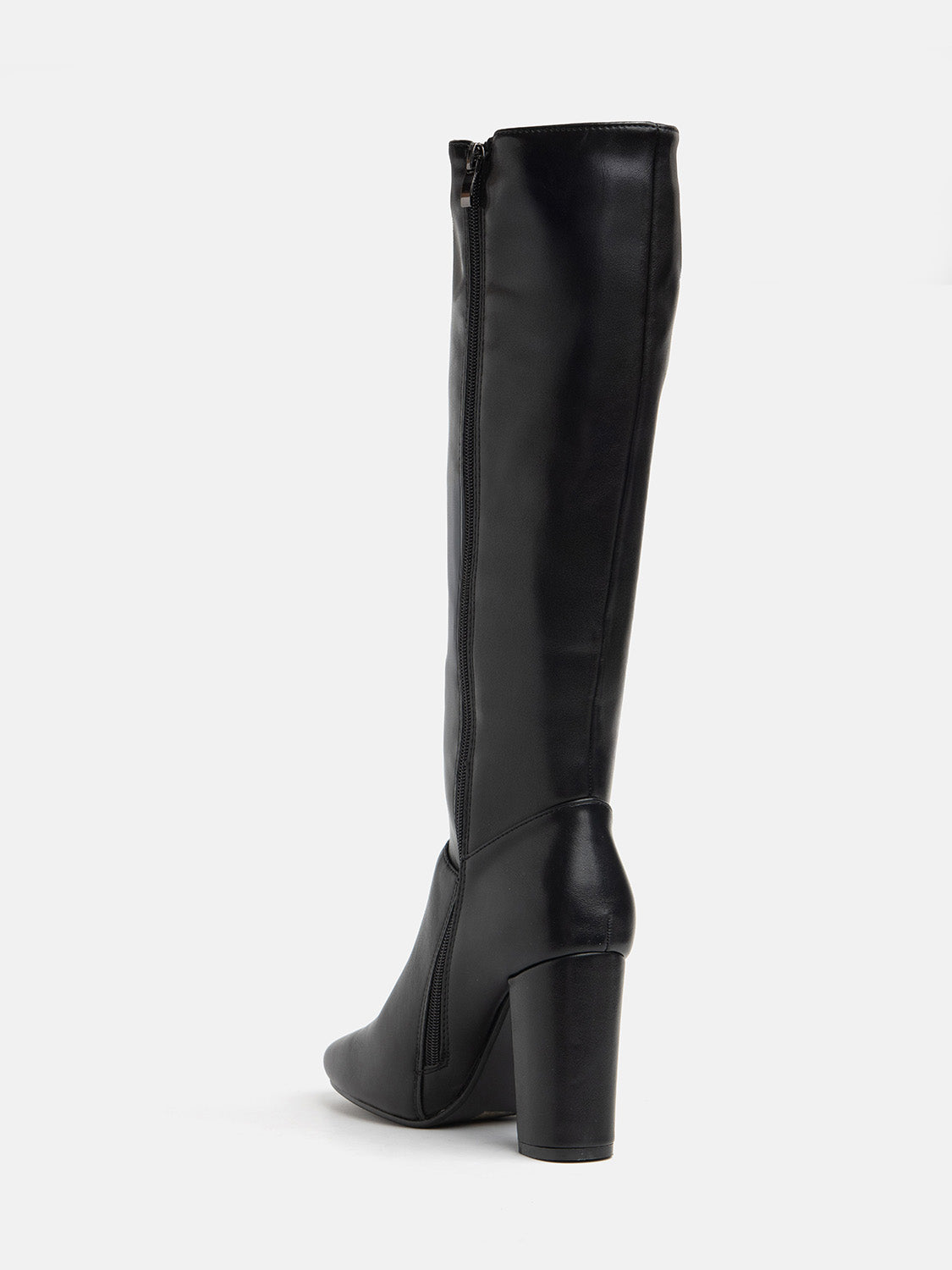 High boot with 12cm heel - BLACK